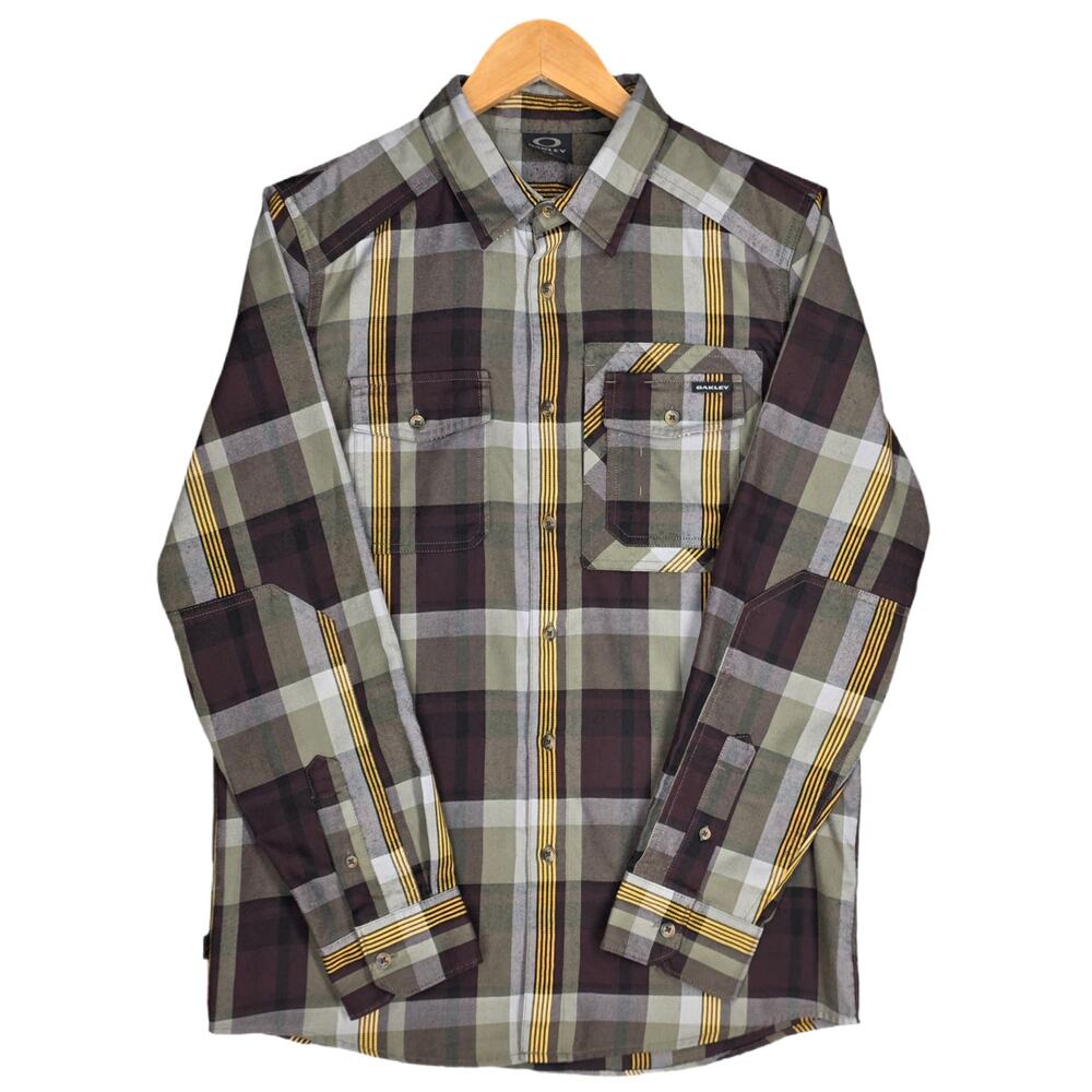 OAKLEY THERMAL MULTI-COLOR PLAID SHIRT – LONG SLEEVE – SIZE SMALL – FALL 2014